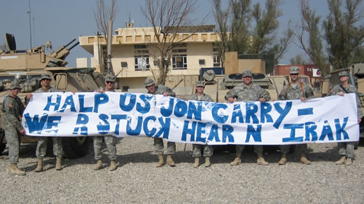 Halp us Jon Carry - we r stuck hear n irak